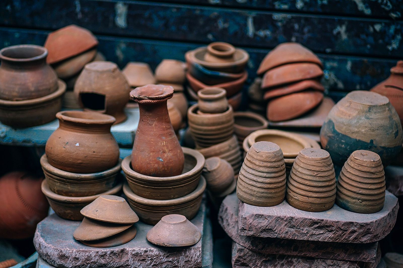 Handmade crafts displayed at a local artisan market