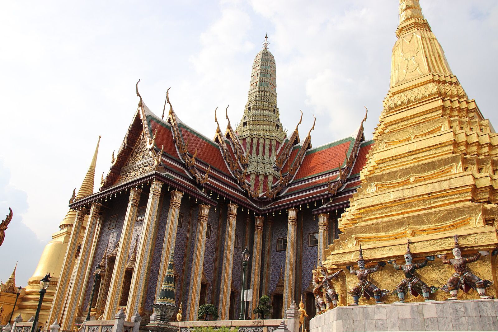 Golden spires of the Grand Palace in Bangkok